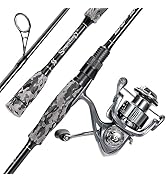 Sougayilang Fishing Rod and Reel Combo, Stainless Steel Guides Fishing Pole with Spinning Reel Co...