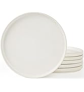 famiware Star Dinner Plates for 6, 10 inches Plate Set, Scratch Resistant, Stoneware Dinnerware, ...