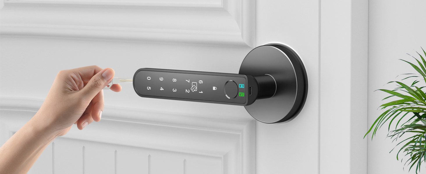 Smart Bedroom Door Lock with Backup Keys