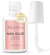 Melodysusie Super Strong Brush-On Nail Glue for Press On Nails No UV Lamp | Nail Glue for Press O...