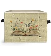 Ghoaoivo Vintage Book Storage Box Bins, Reading Corner Nook Room Decor, Bookish Librarian Gifts C...