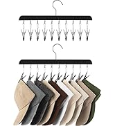 StorageWorks Hat Organizer, Wooden Hat Hangers for Closet, Hat Racks for Baseball Caps, Set of 2 ...