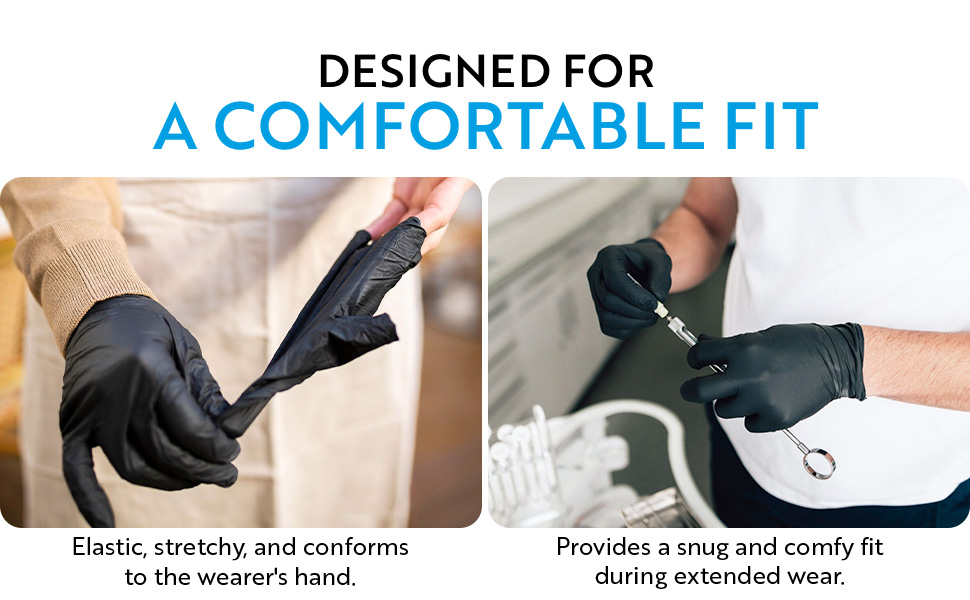 Disposable Nitrile Industrial Gloves: 5 Mil Latex & Powder-Free Textured Food-Safe
