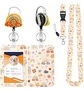 JroyJoy ID Badge Holder with Lanyard & Heavy-Duty Retractable Reel – Bohemian Design, Infused wit...