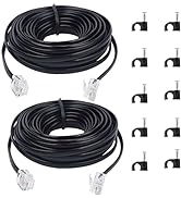 Ubramac 15ft Phone Telephone Extension Cord Cable Line Wire with Standard RJ11 6P4C Plugs for Lan...