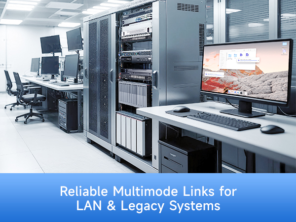 High-performance OM3 LC to LC fiber cable for switches, servers, and storage