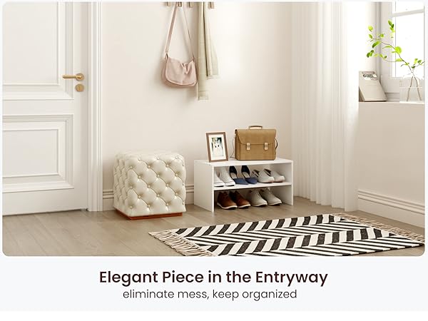 entryway white shoe shelf