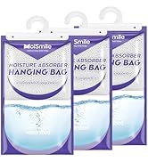 Hanging Moisture Absorbers 3 Pack Net Wt. 17.5oz/Pack, Lavender Fragrance Closet Dehumidifier Bag...