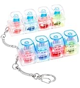 2Pcs Light Up Keyboard Fidget Toy for Adult, Creamy & Clicky Keyboard Fidget Clicker Keychain, Bl...