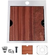 Ufaucet 15x17 Inch Drop In Bar Sink,15 Inch Top mount Small Kitchen Sink,Stainless Steel Rectangu...