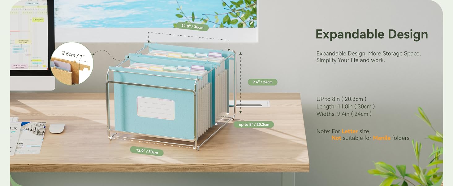 Wheat Straw Expanding Hanging File Folders