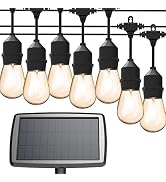 MagicPro Solar String Lights, 15 LED Bulbs Waterproof Heavy Duty Outdoor 44 Ft for Garden Yard De...