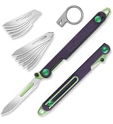 VIRENKNIFE Mini Slim Folding Scalpel,Scalpel Pocket Knife with G10 Handle,Liner Lock,Pocket Clip,...