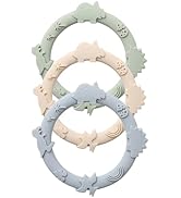 YIVEKO Silicone Teethers for Babies 0-6 6-12 Months Teething Toys for Infants Baby Chew Toys for ...