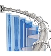 AmazerBath Arched Curved Shower Curtain Rod, 20-79 Inches Heavy Duty Shower Rod Rust Proof Bathro...