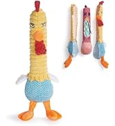 Nocciola 3 in 1 Rip and Reveal Chicken Dog Toy, Suprise Toys Inside- Durable Stuffed Squeaky Crin...
