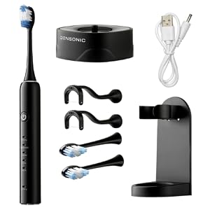 what's included: USB charging dock, toothbrush, 4 replaceable heads, holder