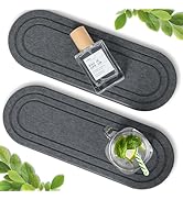 2PCS Water Absorbing Stone Tray, Fast Drying Diatomite Stone Sink Tray, Water Absorbent Diatomite...