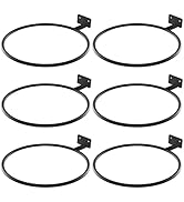 ASZUNE Wall Pot Holder Bulk 6in 6Pack Ring Plant Hanger, Metal Planter Hooks Wall Mounted Bracket...