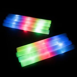 Light up Foam Sticks, LED Foam Sticks Glow Batons with 3 Modes Flashing Effect for Party, Concert