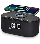 Sound Machine Alarm Clock for Bedrooms: Bluetooth 10W Stereo Sound Speaker with Wireless Charging...