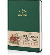 WEMATE Reading Journal, Book Review Journal with 220Pages, 80 Book Reviews & 5 Bookmarks, Book Tr...
