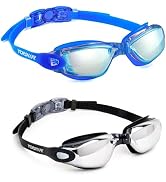 Vorshape Adult Swim Goggles 2 Pack Anti Fog Swimming Goggles, No Leaking UV Protection Pool Goggl...