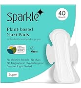 Sparkle Pads for Women, Plant-Based Maxi Pads for Sensitive Skin, Feminine Care, Sanitary Napkins...