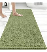 Bcoimo 48x24 Chenille Bath Mat – Non-Slip with Backing Bath Rug Ultra-Absorbent and Machine Washa...