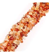 HAAMIIQII 5-8mm Natural Carnelian Chips Beads Irregular Chip Stones Loose Gemstone Beads Energy H...