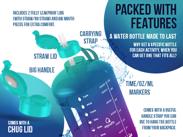 water bottle with straw