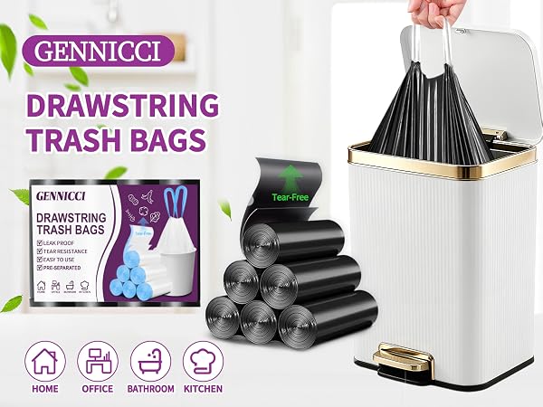 black trash bags