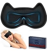 Sleep Eye Mask for Women Men, 100% Blackout 3D Contoured Cup Sleeping Mask with Adjustable Strap,...