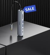 MOKiN USB C Hub HDMI Adapter for MacBook Pro/Air, 7 in 1 USB C Dongle with HDMI, SD/TF Card Reade...