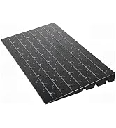 VEVOR 4" Rise Rubber Threshold Ramp, 3 Channels Cord Cover Wheelchair Ramp, No-Slip Surface, 2200...