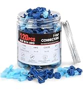 Nilight 120PCS/60 Pairs Quick Splice Disconnect Wire Terminals T-Tap Spade Wire Connectors Bule 1...