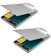 ZCZN Aluminum Clipboard with Storage, 2 Pack Recycled Metal Clipboard Box, Form Holder, Suitable ...