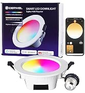 ZigBee 3.0 Recessed Lights RGBWW Smart LED Downlight 4 Inch Work with Hub Bridge/Echo Plus for AP...
