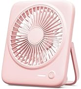 Otlonpe Desk Fan Rechargeable Portable Fan, 4000mAh Battery Operated Personal Silent Table Fan, 6...