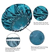 4 PCS Double Layers Waterproof Shower Caps - Solid Color
