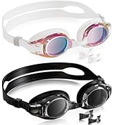 Aegend 2 Pack Kids Goggles, Swimming Goggles for Kids Age 4-16 Boys and Girls Youth, Anti-Fog Wat...