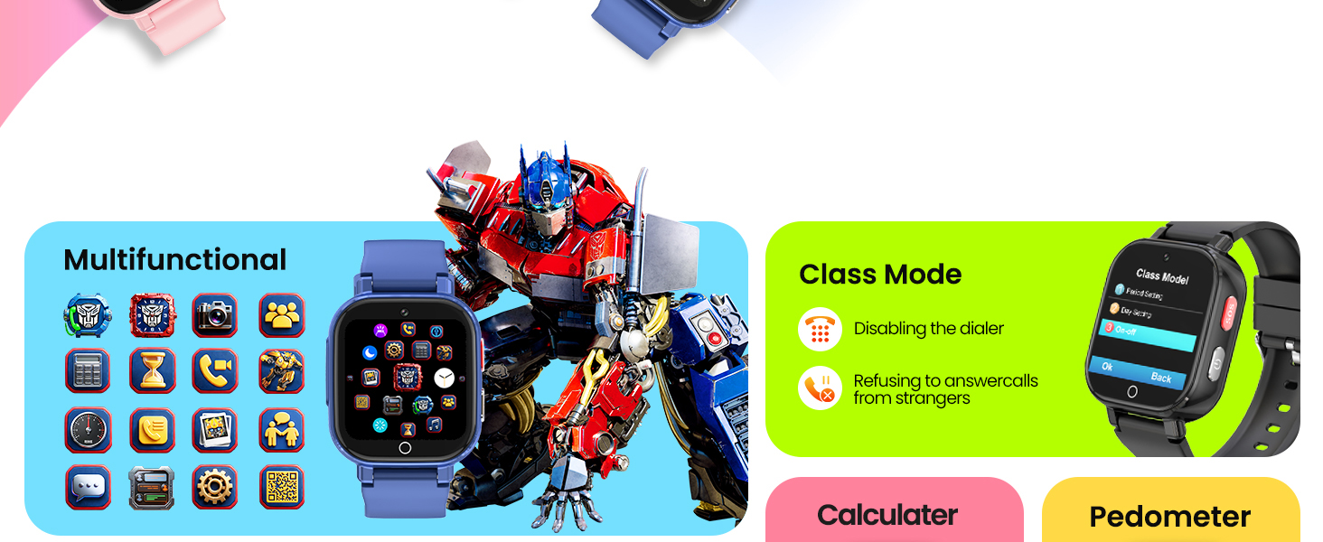 transformers 4g kids smart watch for boys and girl
