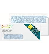 500 pack #10 Single Window Custom Printed Envelopes - Self Seal Security Envelopes, Flip and Stic...