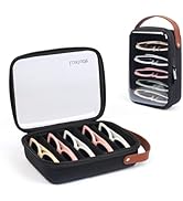 Luxtude Travel Sunglasses Organizer Case for Women Men, Glasses Case Multiple Pairs w/Adjustable ...