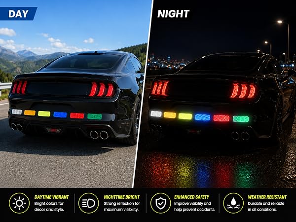 Comparison of Day and Night Reflectivity on Cars