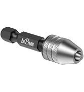 LABEAR Keyless Mini Drill Chuck Adapter, 1/4" Hex Shank, 0.3-3.2mm | 3-jaw grip, quick-change fit...