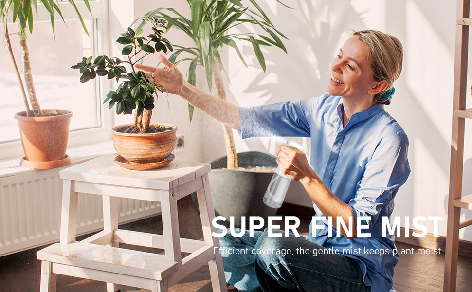 super fine mist, efficient coverage