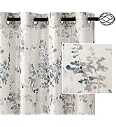 H.VERSAILTEX Sheer Linen Curtains 84 Inch Long Semi Sheer Curtains Draperies for Living Room/Bedr...