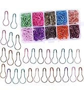 Mayboos 300 Pieces Safety Bulb Pins,10 Colors Calabash Crochet Stitch Markers, Metal Safety Pins ...