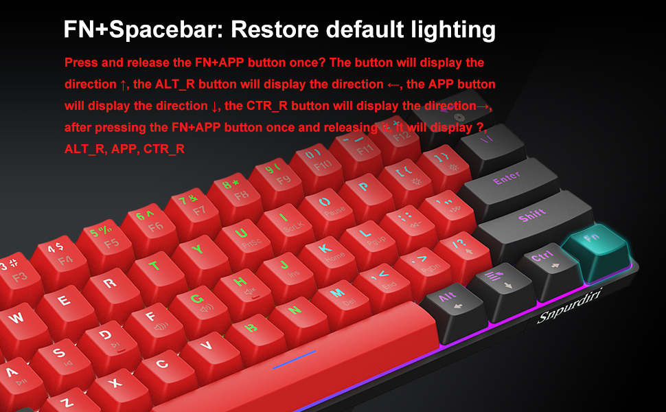60% keyboard gaming blue switches black red